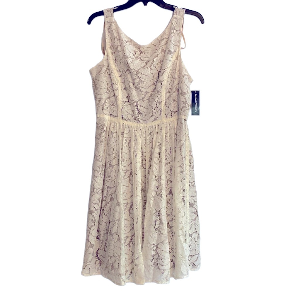 Jessica Howard Lace Shift Mini Dress Size 10 NWT